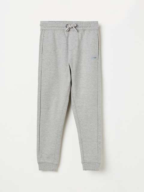 

Fame Forever Active Boys Grey Melange Solid Cotton Joggers