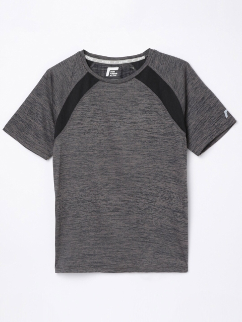 

Fame Forever Active Boys Grey & Black Colourblocked T-shirt