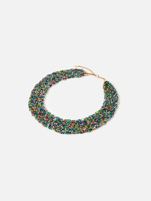 

Accessorize Green & Yellow Beaded Necklace