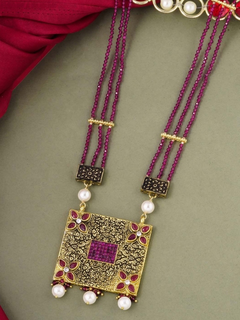 

Tistabene Gold-Toned & Pink Gold-Plated Necklace