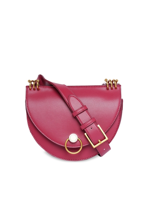 

CHARLES & KEITH Rose PU Half Moon Embellished Sling Bag