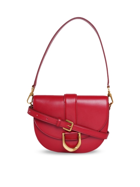 

CHARLES & KEITH Red PU Half Moon Sling Bag