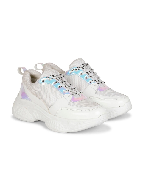 

Denill Women White Mesh Walking Shoes