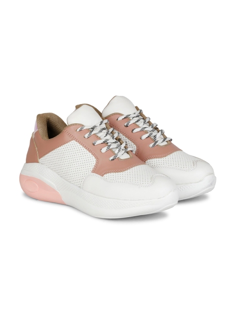 

Denill Women Peach-Coloured Mesh Running Shoes
