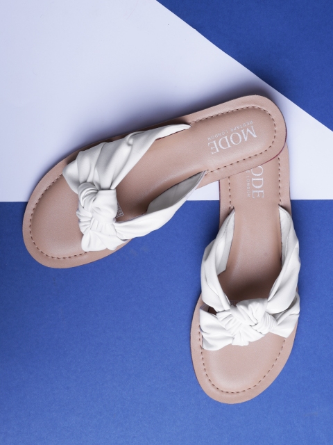 

Mode by Red Tape Women White Open Toe Flats