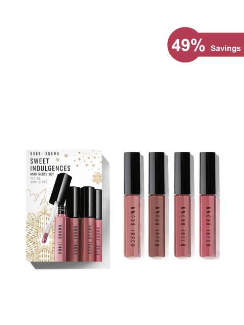 

Bobbi Brown Set of 4 Sweet Indulgences Mini Lip Gloss with Castor Seed Oil, Beige