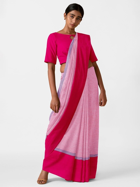 

Taneira Pink & Sea Green Pure Bengal Cotton Saree