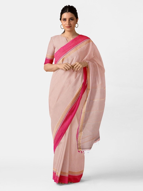 

Taneira Beige & Pink Pure South Cotton Saree