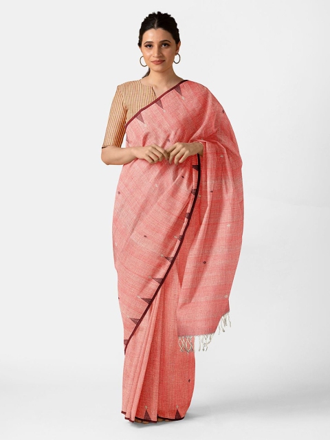 

Taneira Pink & Maroon Pure Bihar Cotton Saree