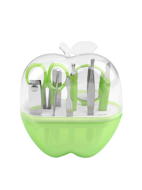 

iSWEVEN Unisex Green Set of 9 Apple Shape Manicure & Pedicure Set