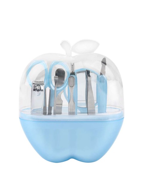 

iSWEVEN Unisex Blue Set of 9 Apple Shape Manicure & Pedicure Set
