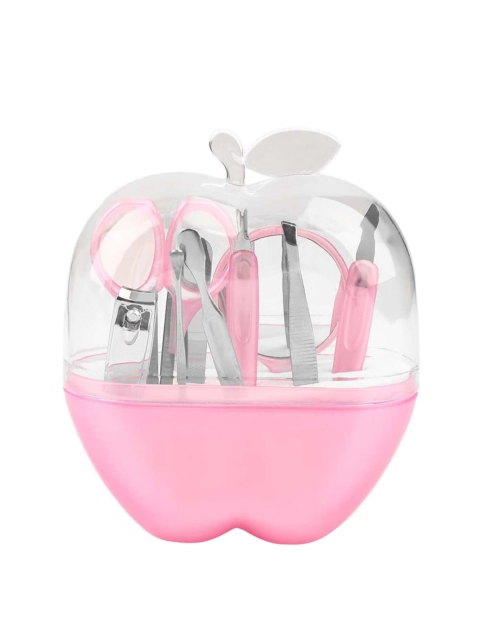 

iSWEVEN Unisex Pink Set of 9 Apple Shape Manicure & Pedicure Set