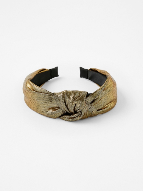 

Accessorize Women Gold-Toned & Black Hairband
