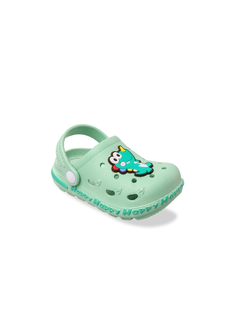 

Yellow Bee Boys Sea Green & White Dinosaur Patch Clogs Sandals