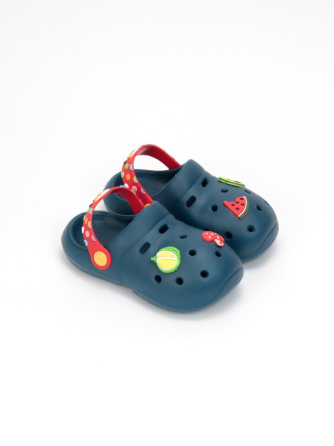 

Lil Lollipop Unisex Kids Navy Blue & Red Clogs Sandals