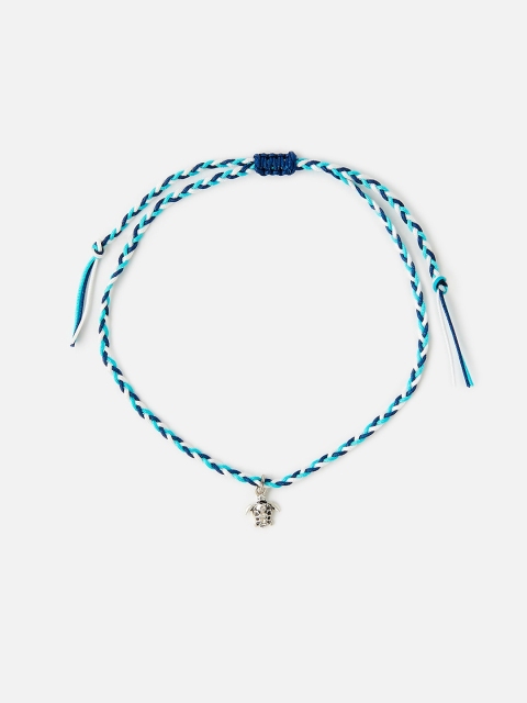 

Accessorize Women Blue & White Turtle Thread Gold-Plated Anklet