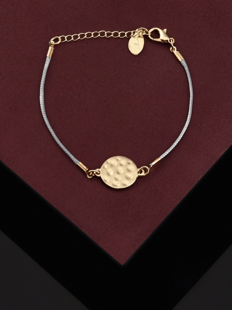

Accessorize Women Gold-Toned & Grey Gold-Plated Charm Bracelet