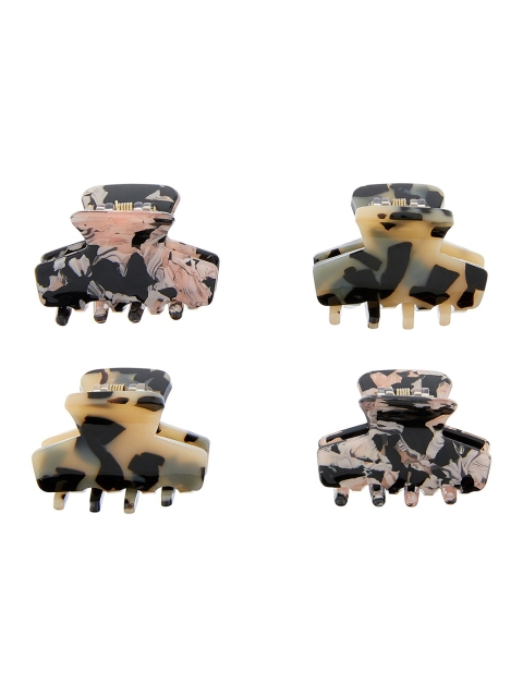 

Accessorize Women Set of 4 Black & Pink Claw Clips