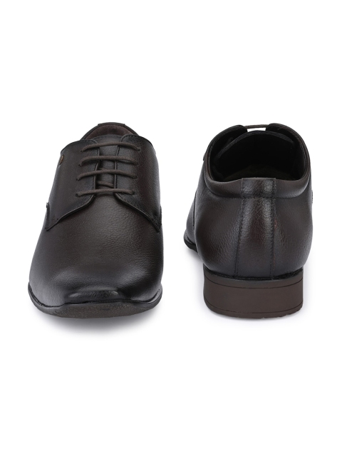 

Hitz Men Brown Textured Formal Derbys
