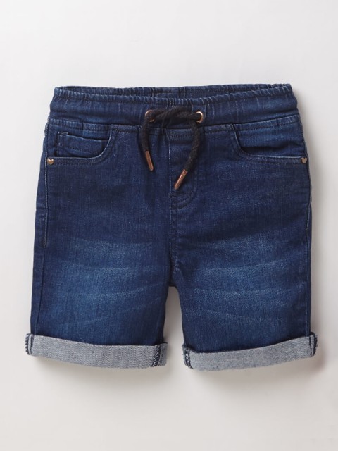 

Ed-a-Mamma Boys Blue Washed Mid-Rise Denim Shorts