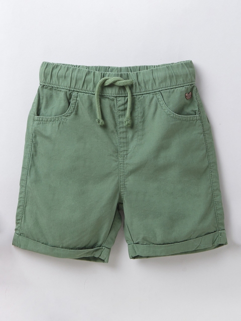 

Ed-a-Mamma Boys Green Mid-Rise Regular Shorts