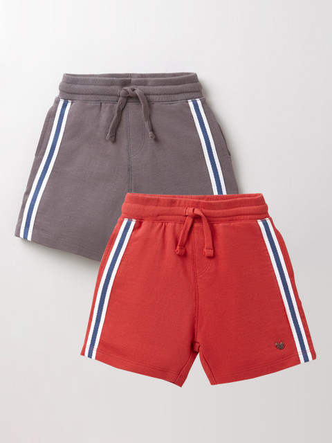 

Ed-a-Mamma Boys Pack of 2 Mid-Rise Regular Shorts, Grey