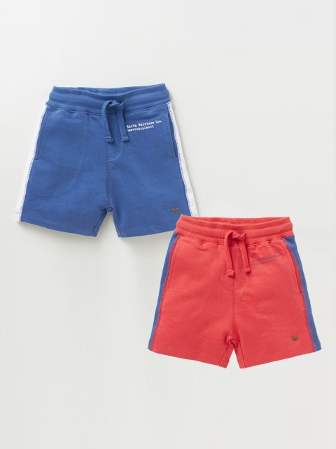 

Ed-a-Mamma Boys Pack of 2 Blue Mid-Rise Regular Shorts