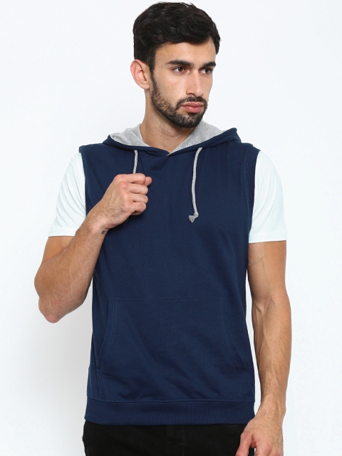 

American Crew Navy Hooded Sleeveless Sweatshirt, Navy blue