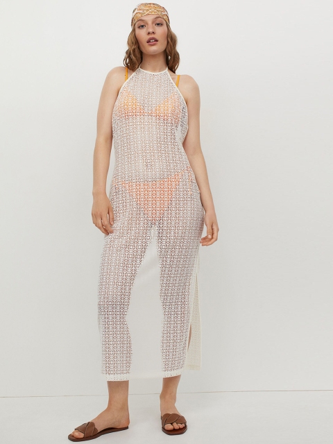 

H&M White Crocheted Beach Dress
