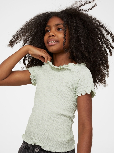 

H&M Girls Green Smocked top