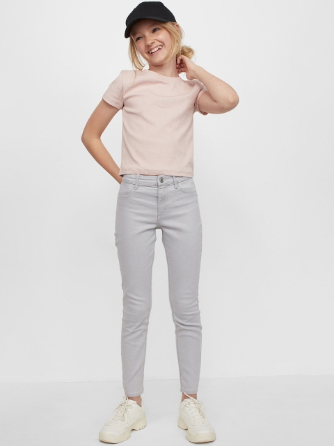 

H&M Girls Grey Skinny Fit Mid-Rise Jeans