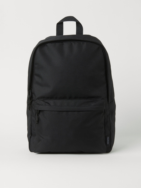 

H&M Men Black Solid Backpack
