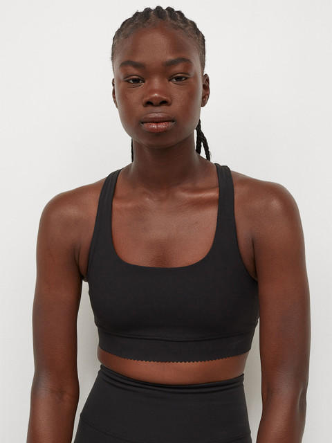 

H&M Women Black High Support Shaping Sport Bra 0974287001