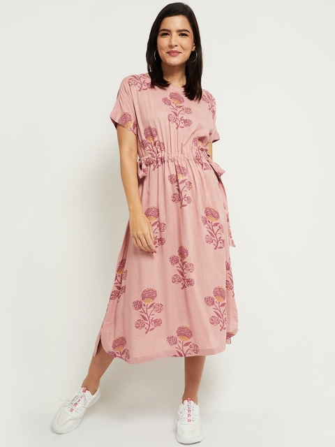

max Pink & Purple Floral Midi Dress