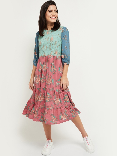 

max Multicoloured Floral Midi Dress, Multi
