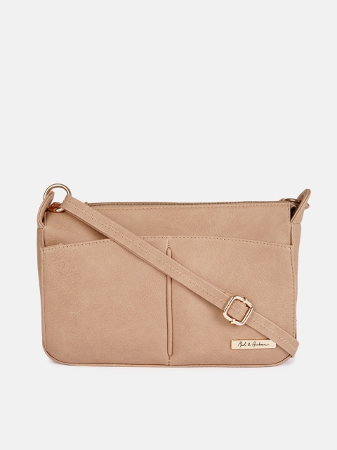 

Mast & Harbour Beige Structured Sling Bag