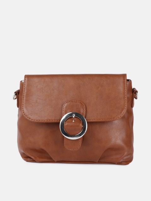 

DressBerry Tan Brown Solid Sling Bag