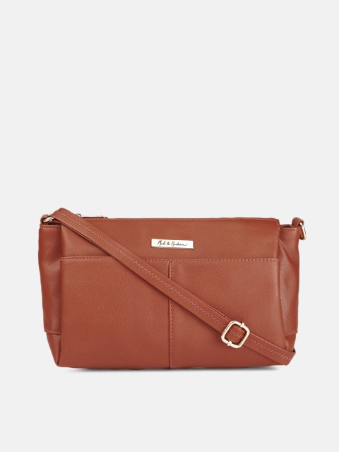 

Mast & Harbour Rust Brown Structured Sling Bag