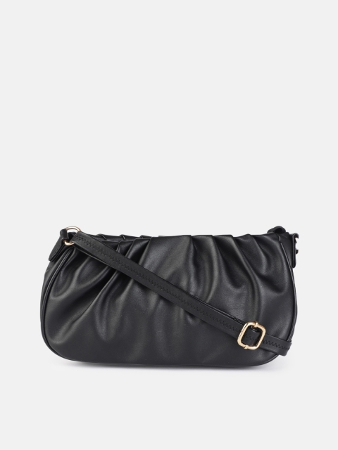 

DressBerry Black Solid Structured Sling Bag