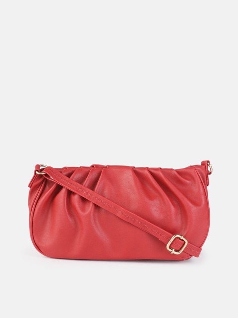 

DressBerry Red Solid Structured Sling Bag