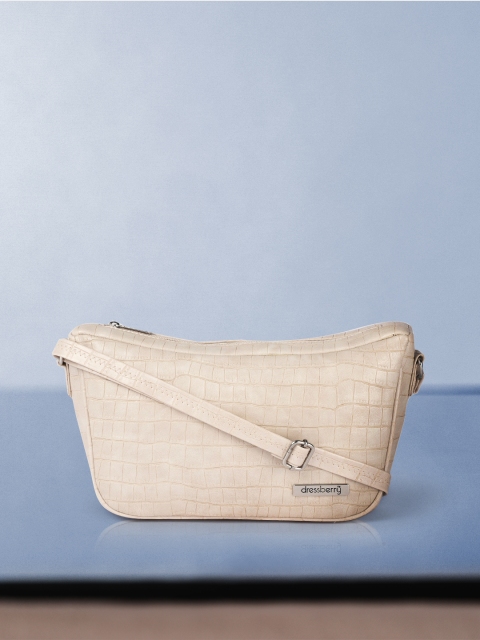 

DressBerry Off White Textured Sling Bag