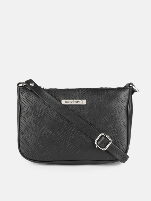 

DressBerry Black Checked Structured Sling Bag