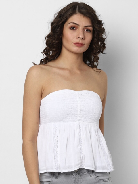 

AMERICAN EAGLE OUTFITTERS Women White Soiled Tube Top