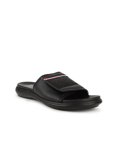 

Carlton London Men Black & Red Solid Synthetic Sliders