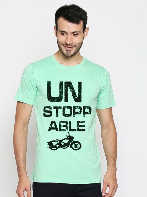

Blacksmith Men Green Typography Printed T-shirt