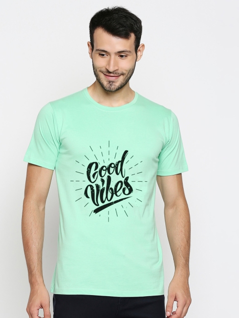 

Blacksmith Men Green Typography Printed Cotton Pure Cotton T-shirt
