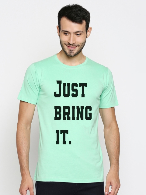 

Blacksmith Men Green Typography Printed T-shirt