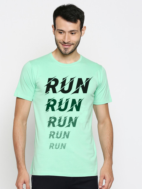 

Blacksmith Men Green Typography Printed T-shirt