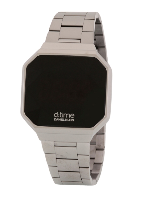 

Daniel Klein Women Black Dial & Grey Stainless Steel Bracelet Style Straps Digital Watch