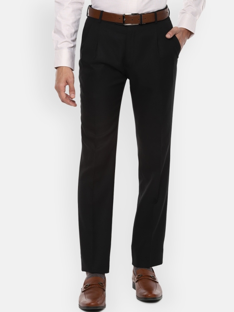 

Luxure by Louis Philippe Men Black Slim Fit Formal Trousers